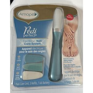 Amope Pedi Perfect Electronic Nail Care System Battery & 3 Refills Included